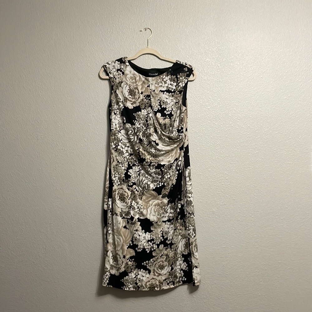 Neutral floral dress